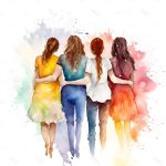 friends-style-watercolor-white-background-ar-16-9